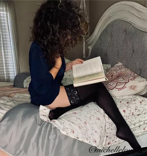 Reading in my thigh highs tonight Reading in my thigh highs tonight