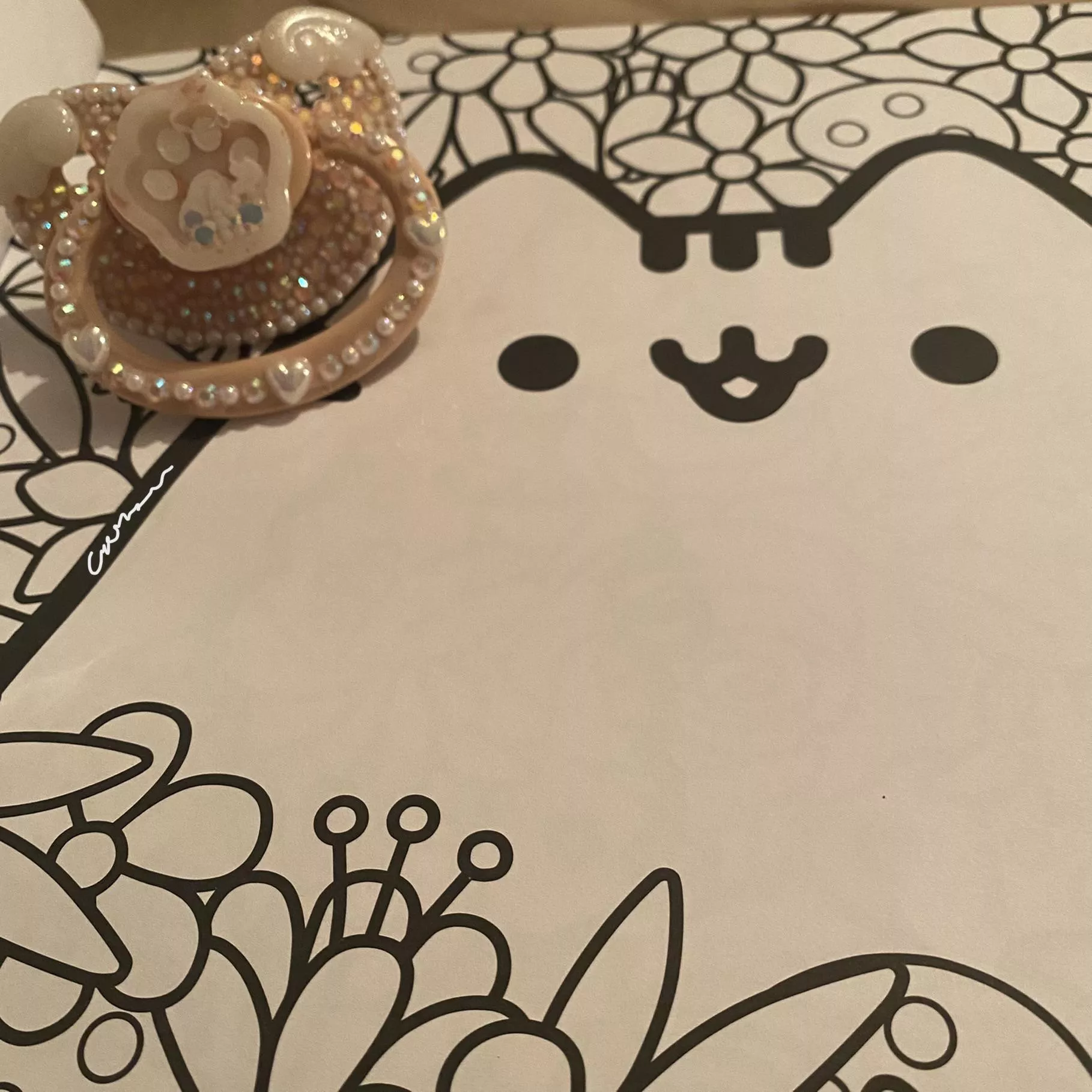 Really big sad tonight, so coloring and the paci my friend gifted me are on the agenda. 🥺 I wish I could mail order a hug right now.