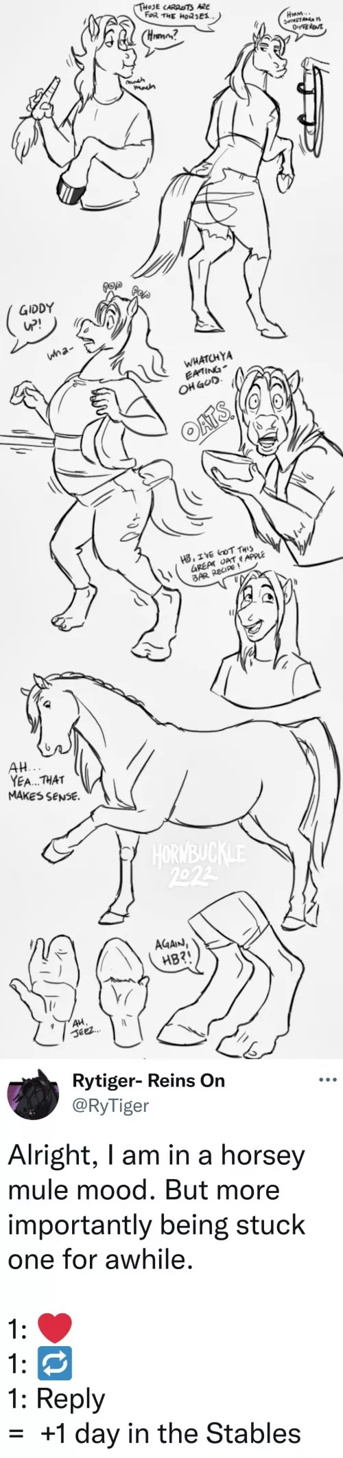 Really embracing that horse mood~ [ArtbyHornbuckle]
