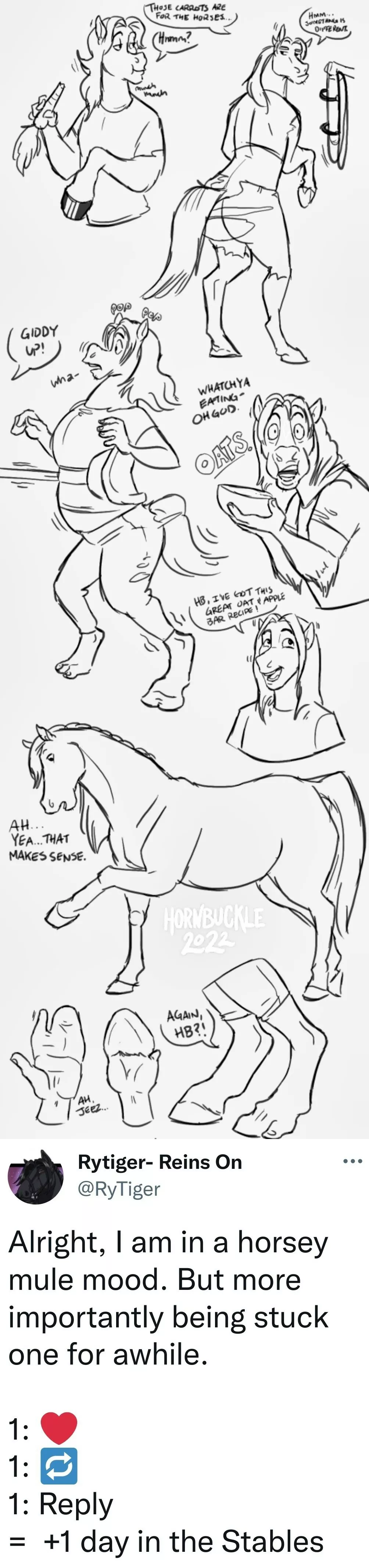 Really embracing that horse mood~ [ArtbyHornbuckle]