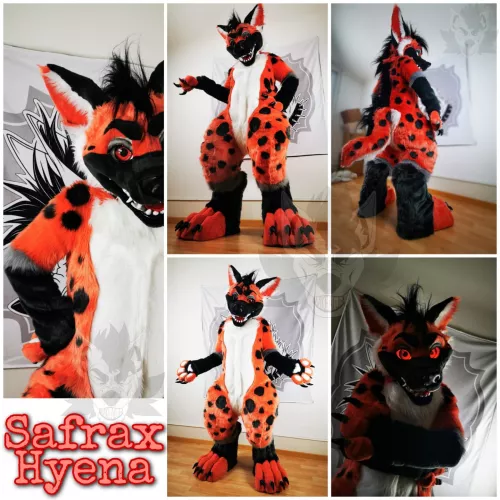 Recent completed Fullsuit for SafraxTheHyena on Twitter! Fursuit and character design made by me, MakeaFur. Production time: October - december 2021. Enjoy the grumpy fursuit side >:D