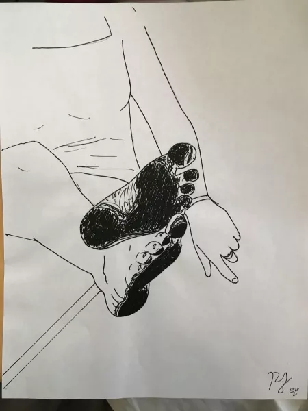 Reclining dirty feet Reclining dirty feet