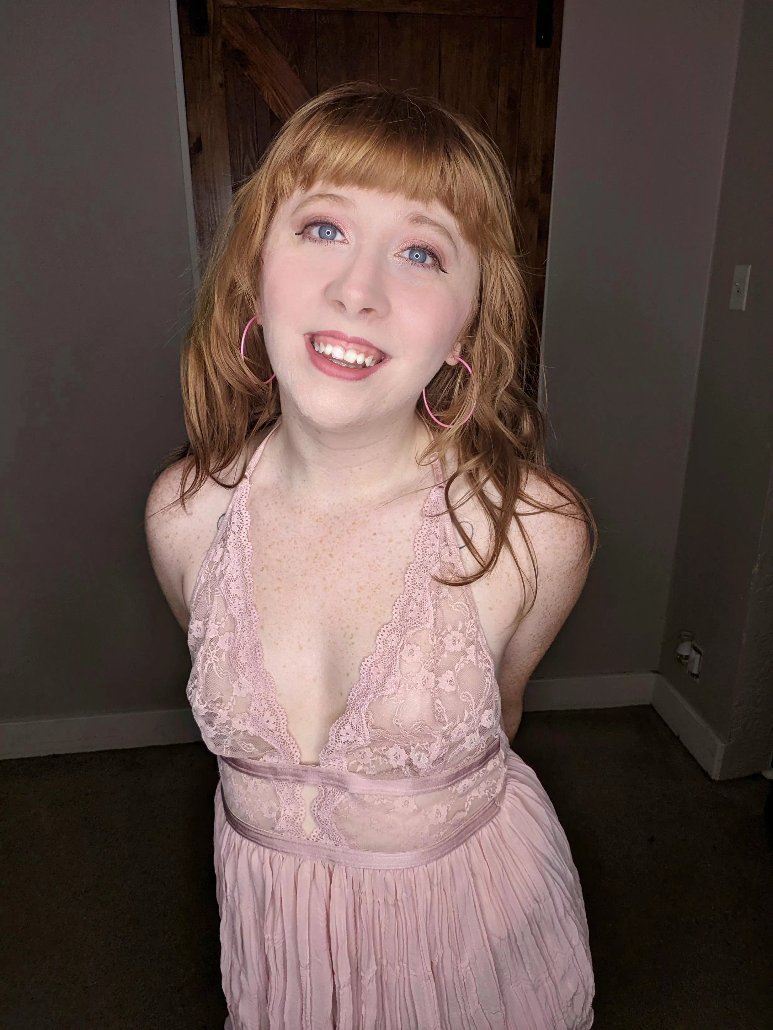 Red hair, blue eyes. The rarest hair-eye color combination in the world.