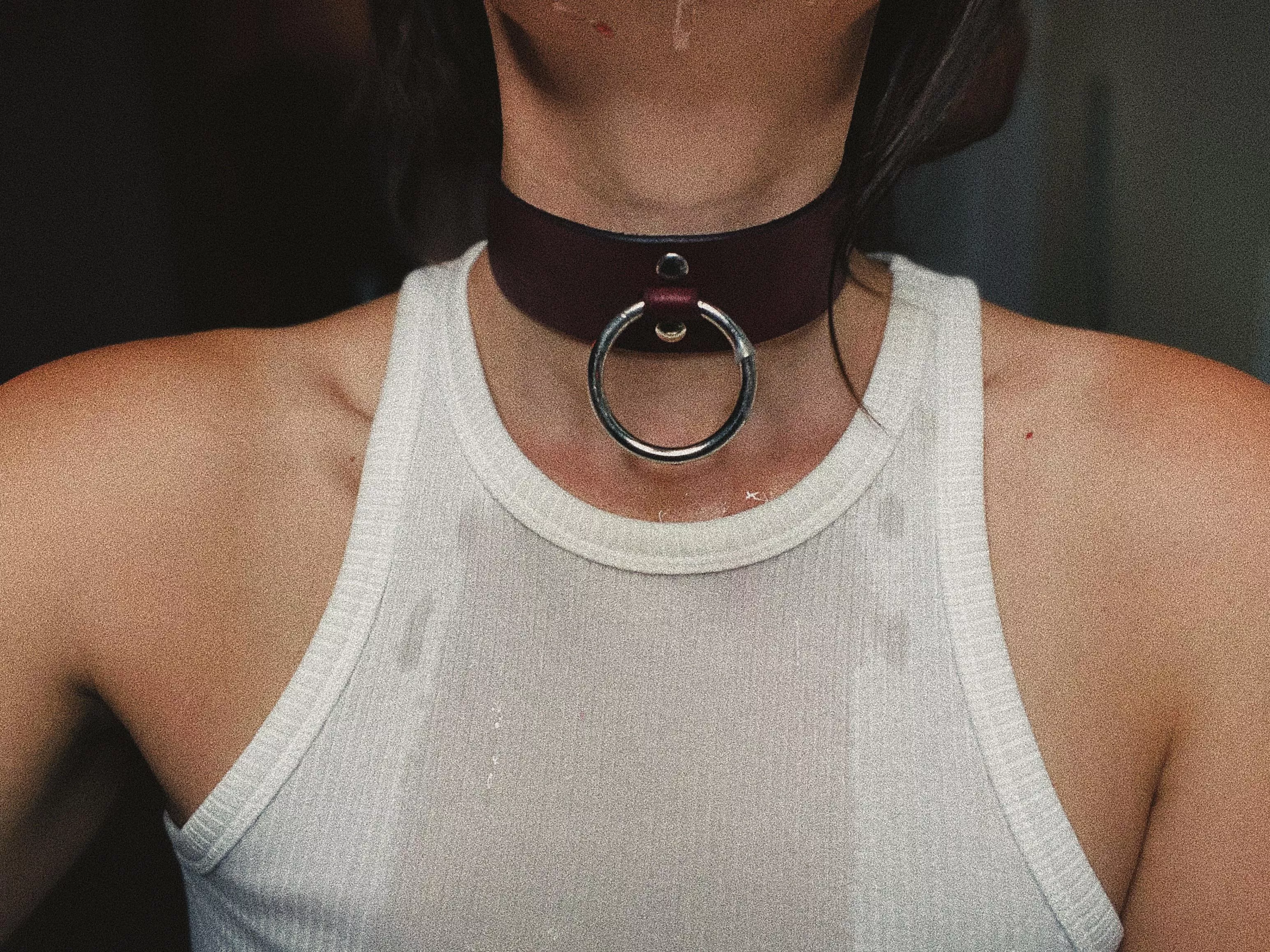 Red leather. Red leather.