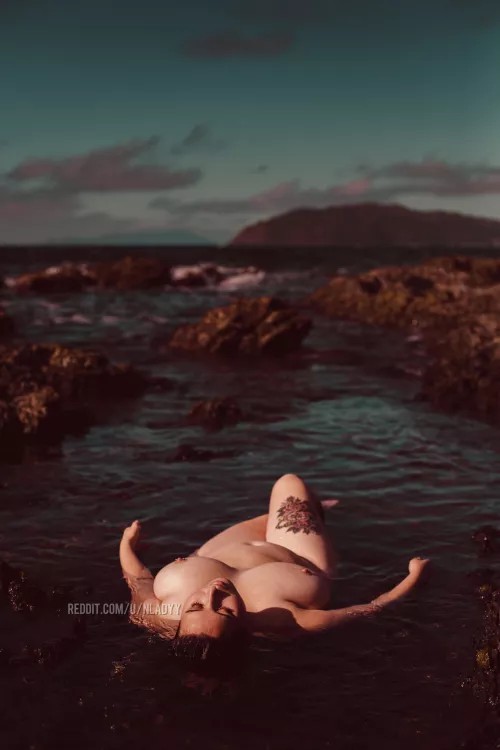 Refreshing break after a walk