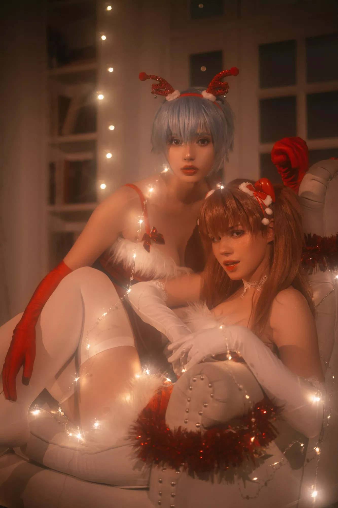 Rei and Asuka by Misaki Sai & Shirogane-sama [Neon Genesis Evangelion]