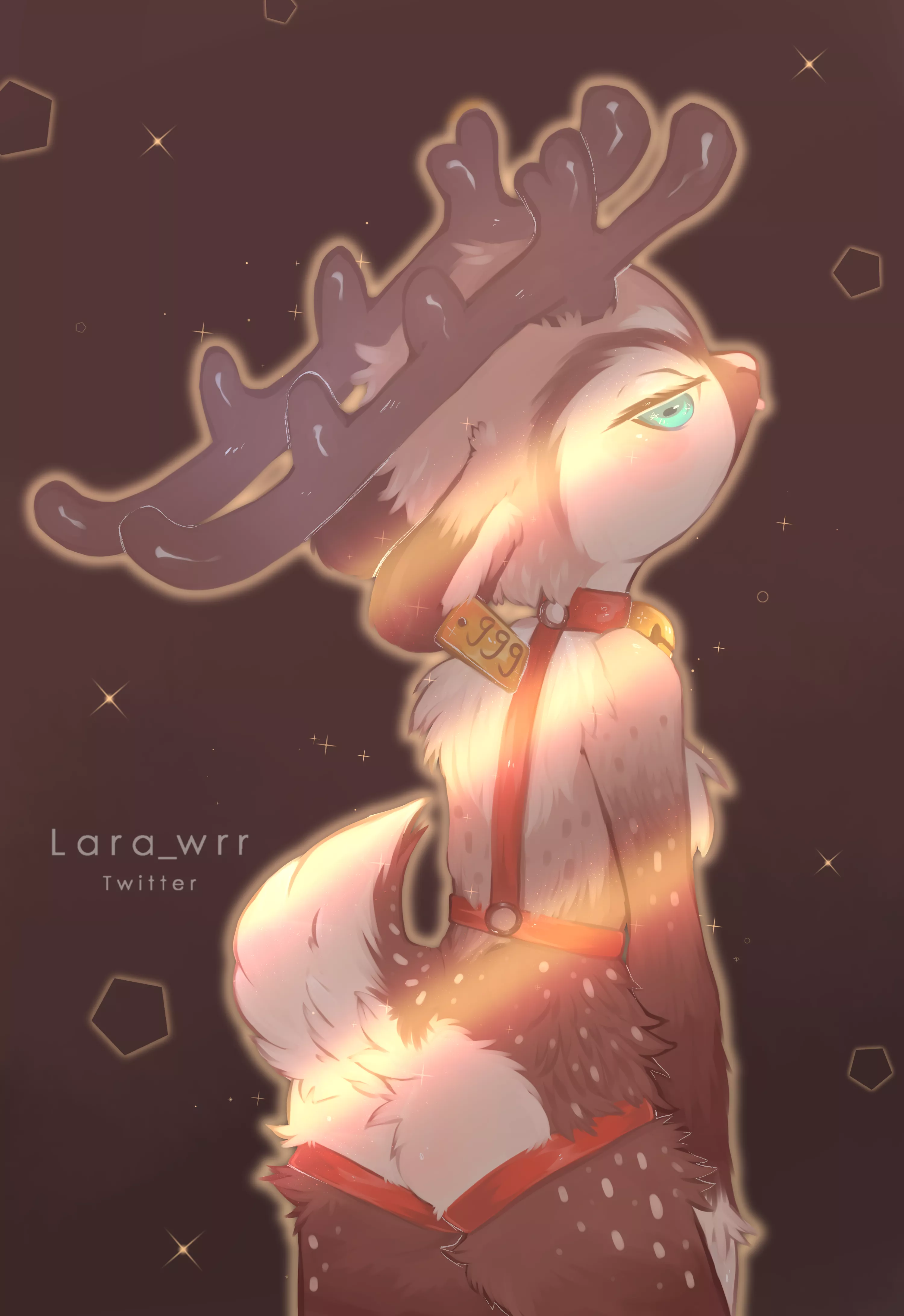 Reindeer boy is coming to town~~ [Art by me Lara_wrr Twitter]