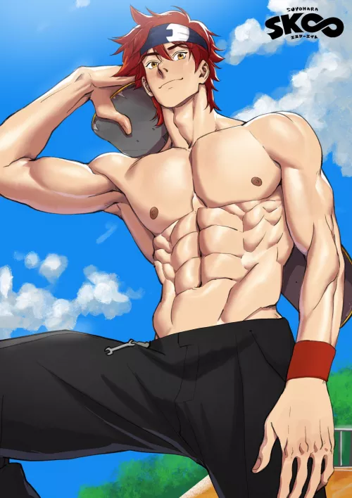Reki shirtless