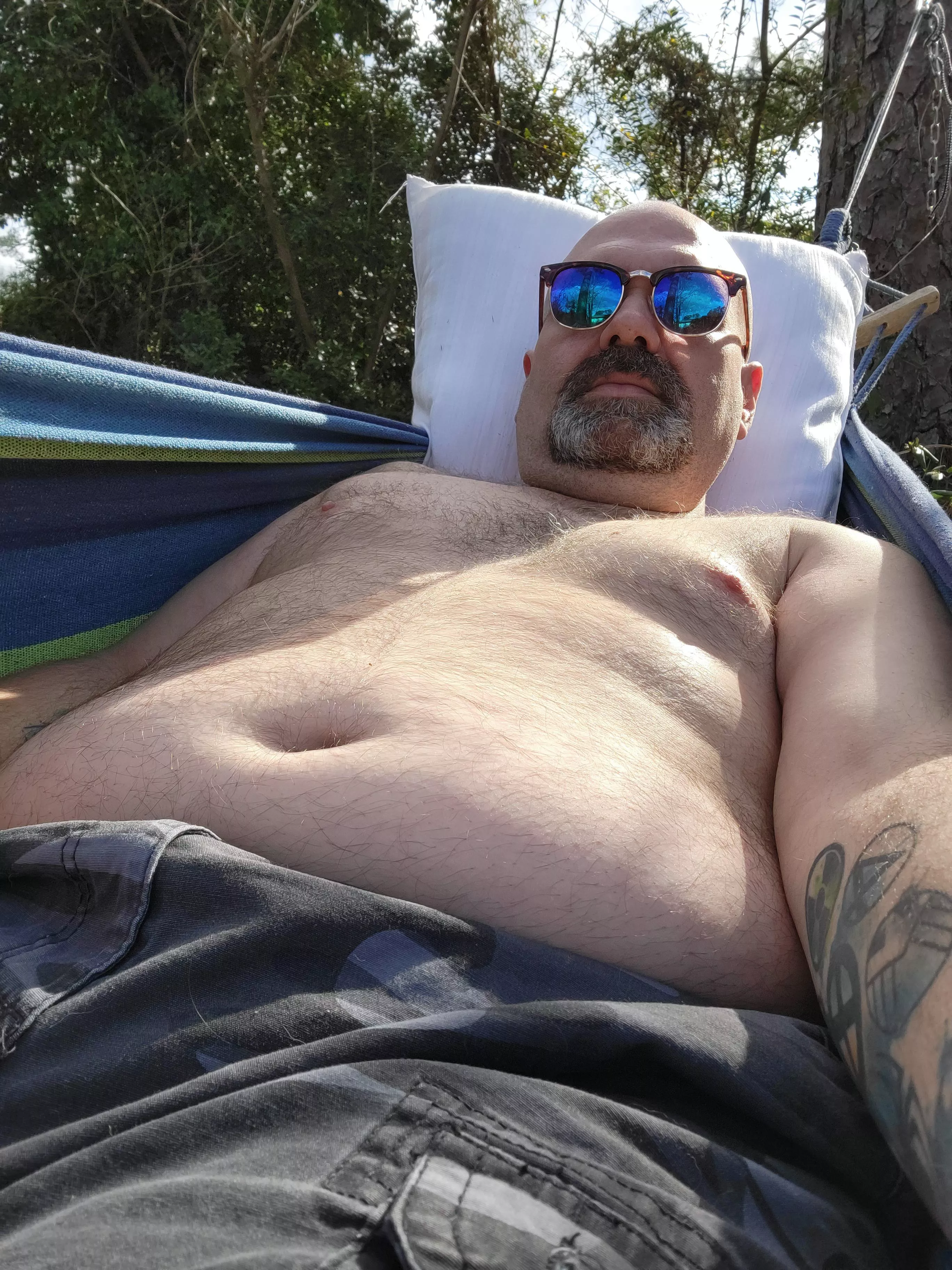 Relaxing and enjoying the sunshine