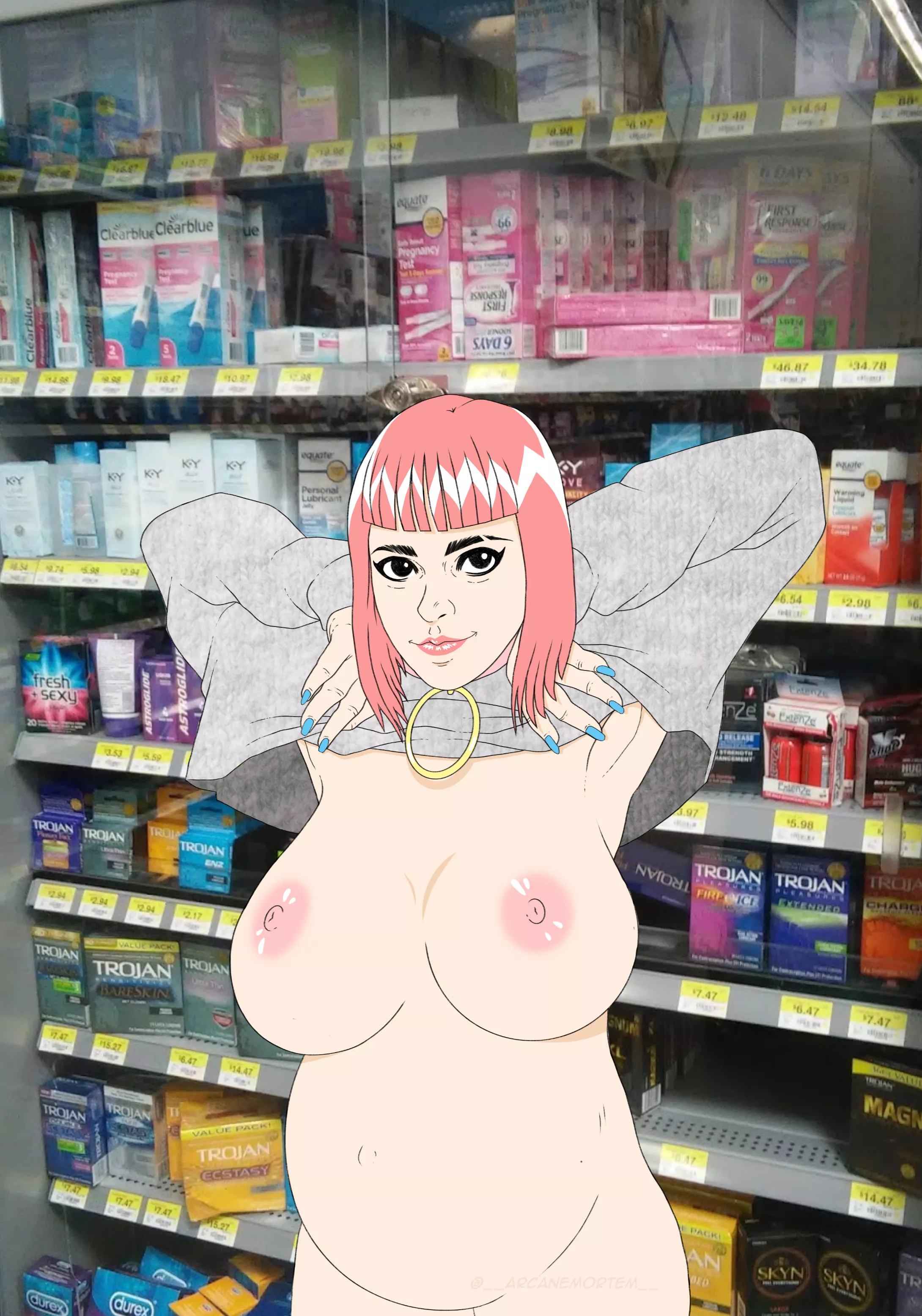 Reminding daddy why we can't keep ignoring the condom section, art by me arcanemortem Reminding daddy why we can't keep ignoring the condom section, art by me arcanemortem
