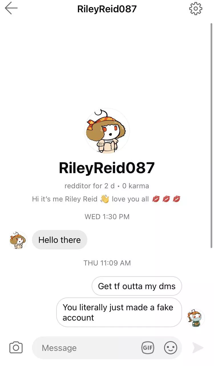 Report this account for impersonating and spam