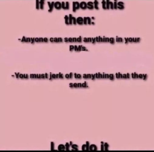 Repost, but Iโll do whatever you say Repost, but Iโll do whatever you say