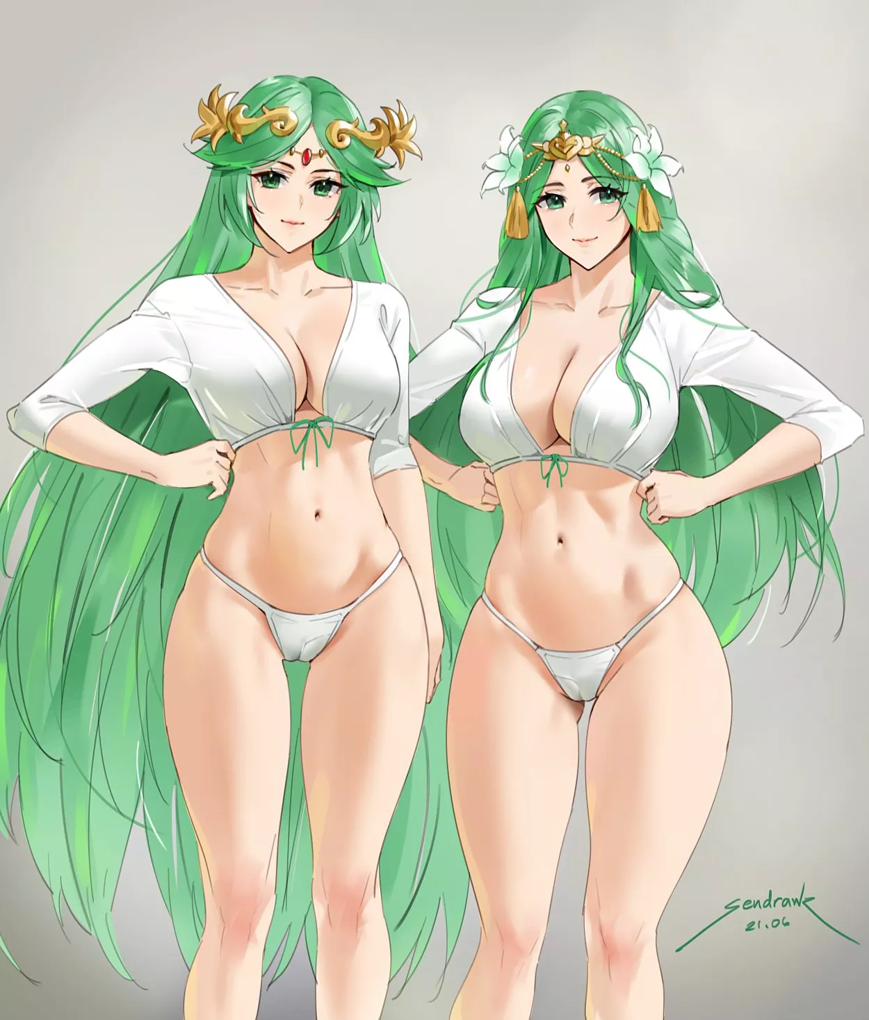 Rhea adn Palutena - Spot the difference (Sendrawz) Rhea adn Palutena - Spot the difference (Sendrawz)
