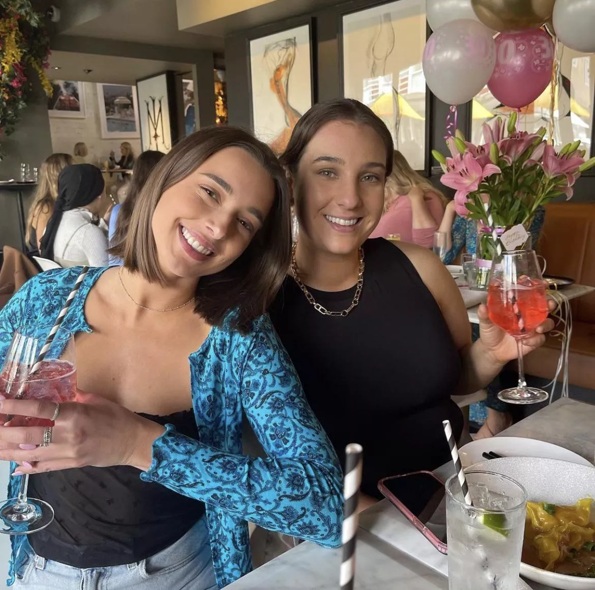 Right and all over her face