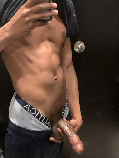 Right before I hop in the shower