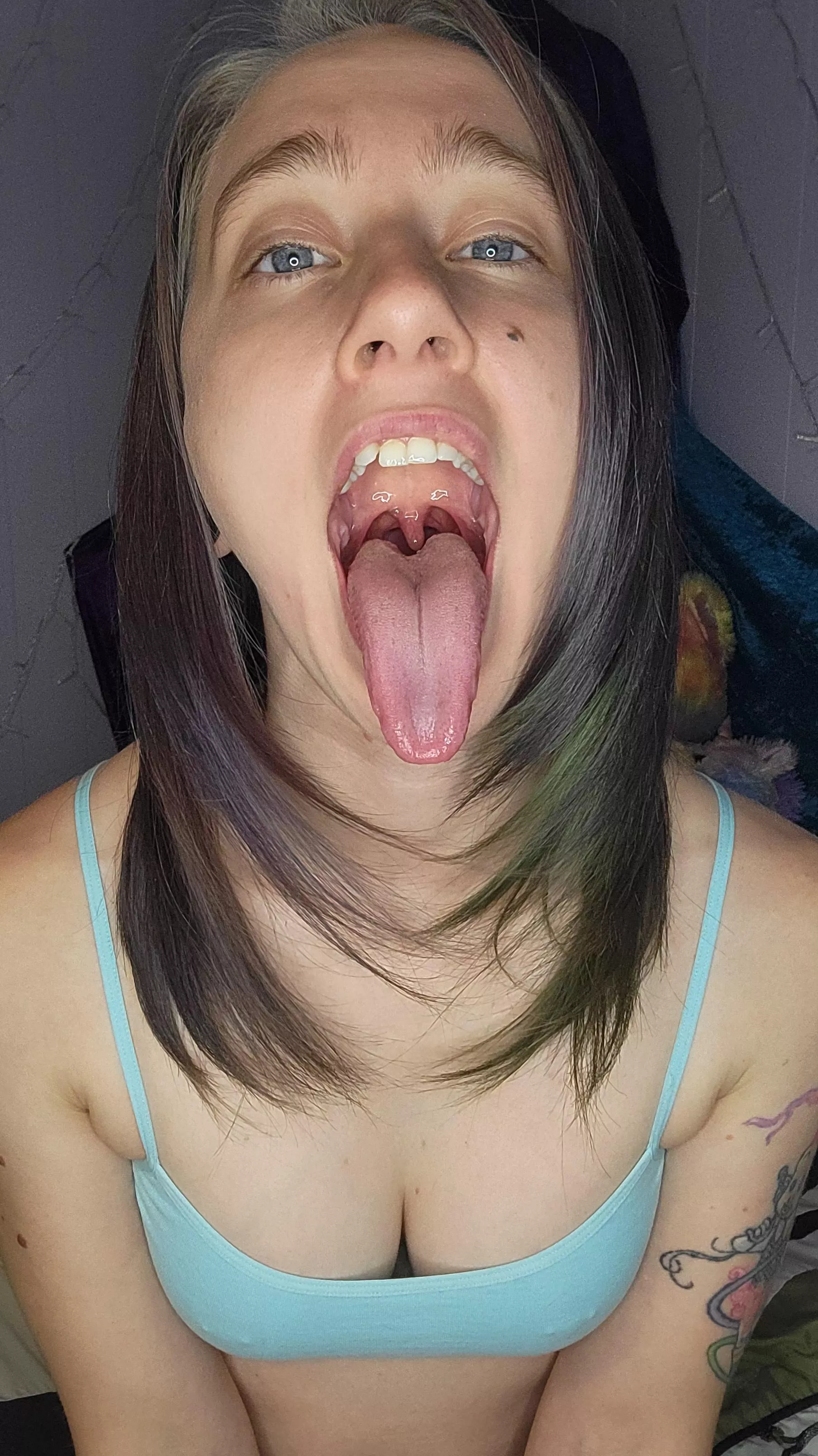 Right before I shot a custom video poking my uvula with my finger. ? Yes, it makes me gag.. no that won't stop me.