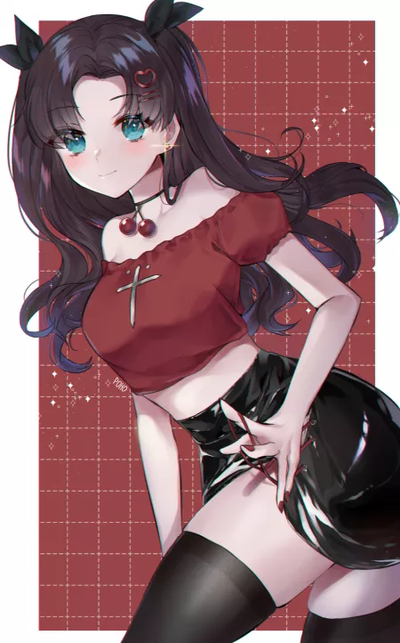 Rin showing off her Absolute Territory Rin showing off her Absolute Territory