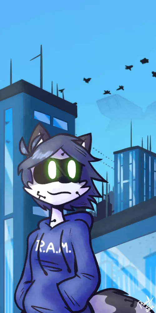 Robot at the city (by me)