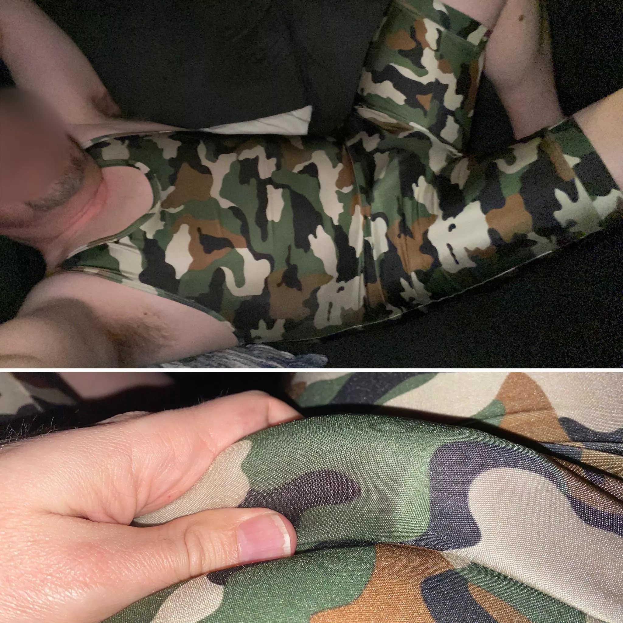 Rock hard camouflaged cock. See comments for quick video of me feeling incredible in this singlet. Rock hard camouflaged cock. See comments for quick video of me feeling incredible in this singlet.