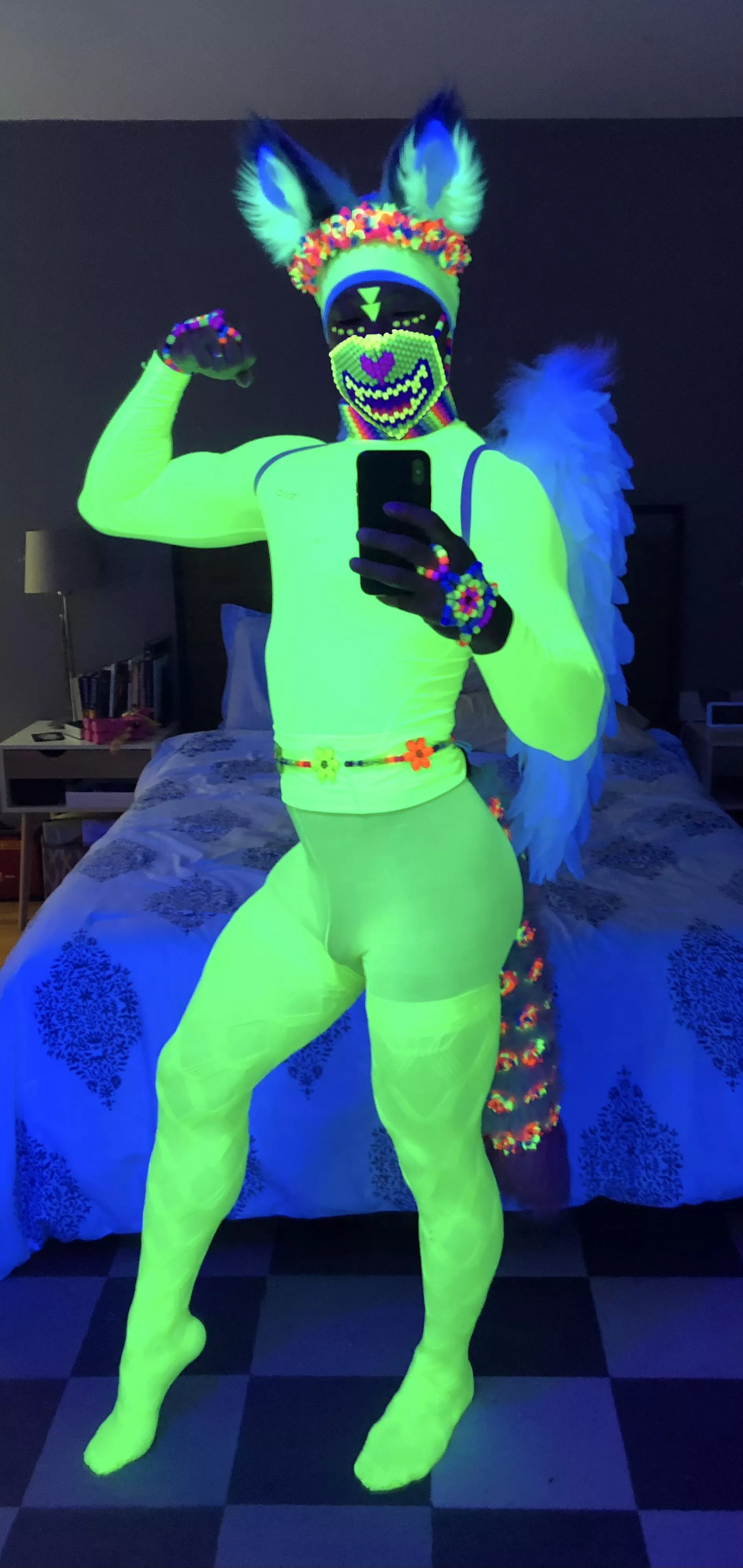 Rolling head to toe in neon Rolling head to toe in neon