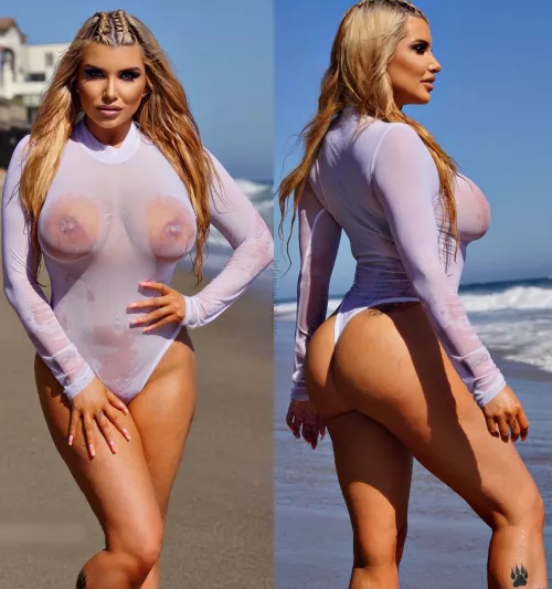 Romi Rain - See-Through on Beach