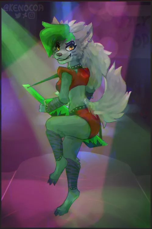 Roxanne in the spotlight 🎵 (Art by me @kenocoa) (comms open!)