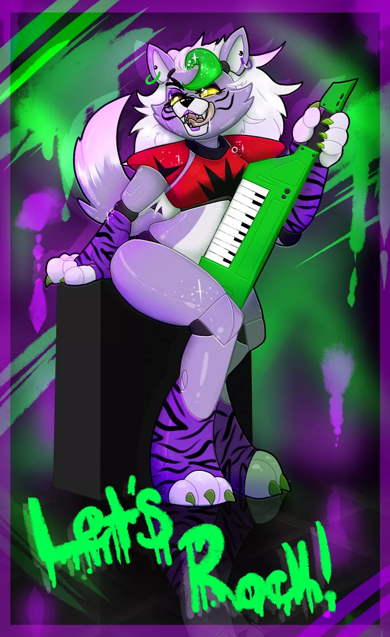 Roxanne Wolf shreds in! (Fanart drawn by me)