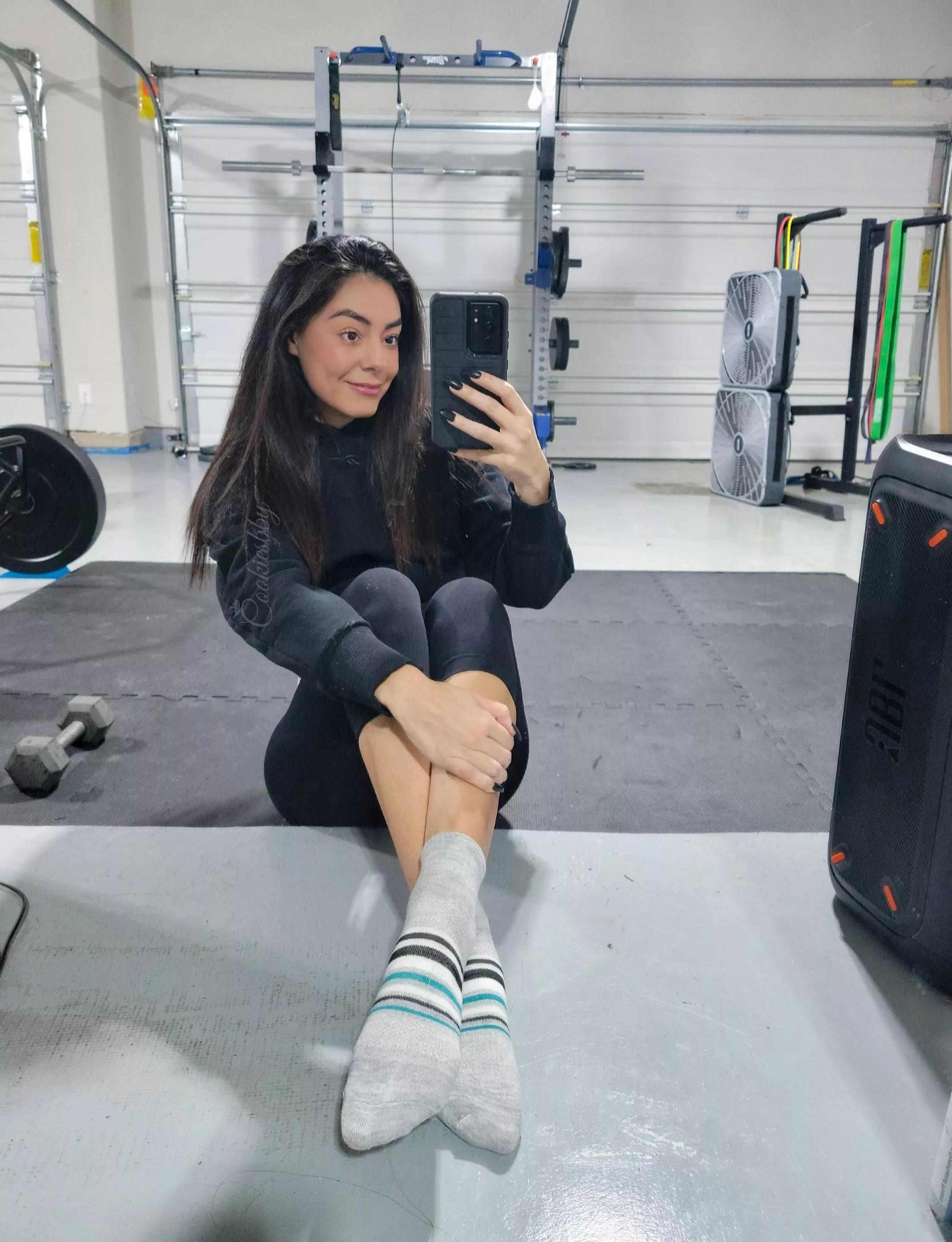 Rub my feet in these cute gym socks?