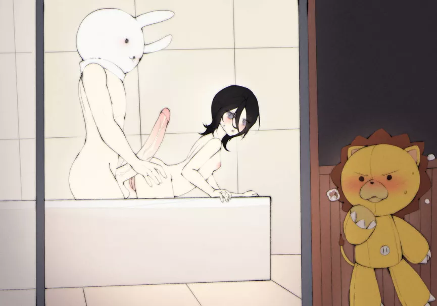 Rukia gets a visit in the tub (Kuinmelen)