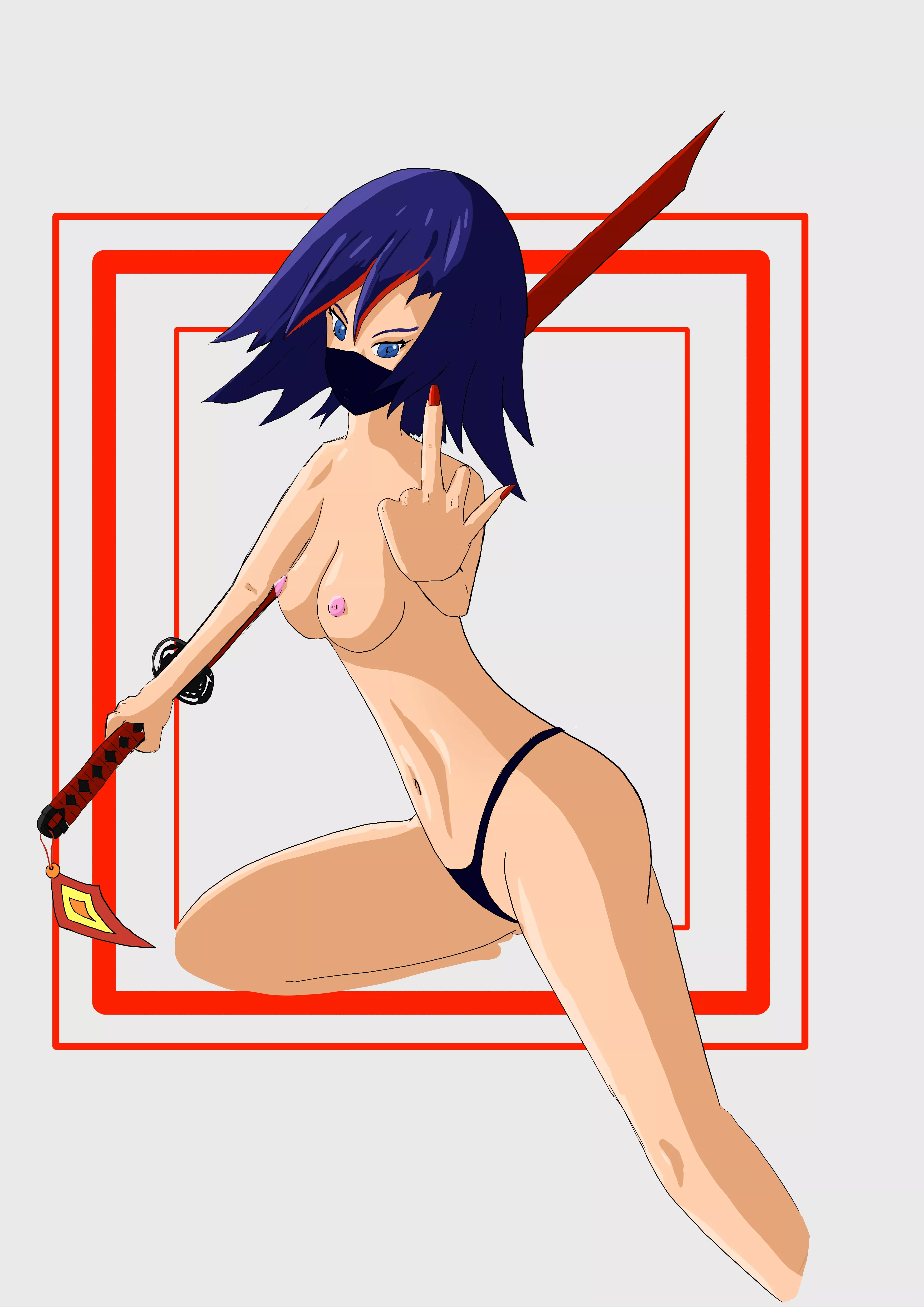 Ryuko Giving The Finger Another Ver Nudes KillLaHentai NUDE PICS ORG