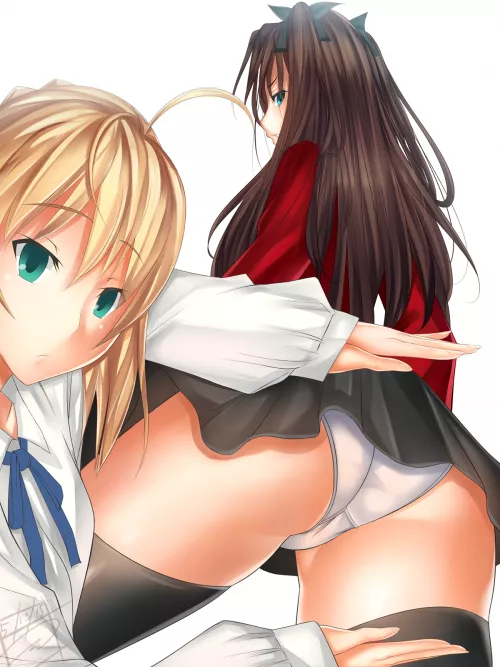 Saber showing the best Asset of Nasuverse Saber showing the best Asset of Nasuverse