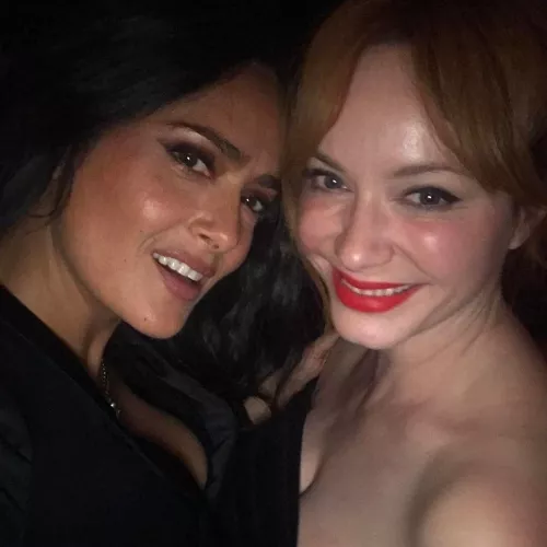 Salma Hayek and Christina Hendricks Salma Hayek and Christina Hendricks