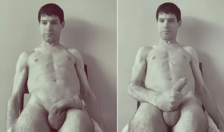 Same size soft as hard (8 inches)! Jerking in my dorm with the door open hoping something will see!