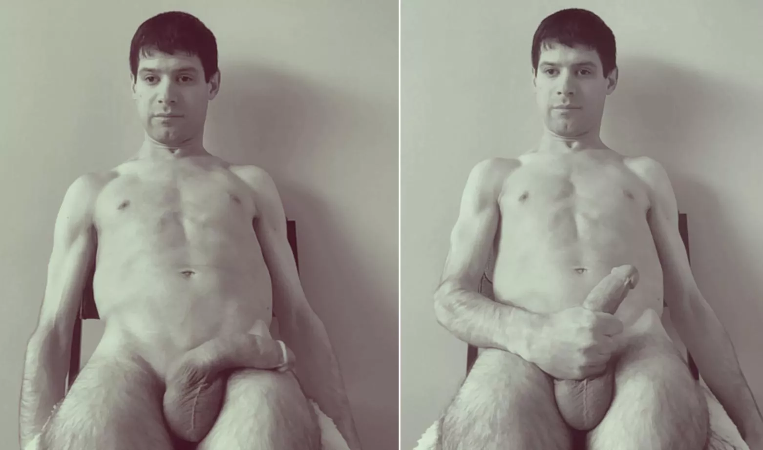 Same size soft as hard (8 inches)! Jerking in my dorm with the door open hoping something will see!