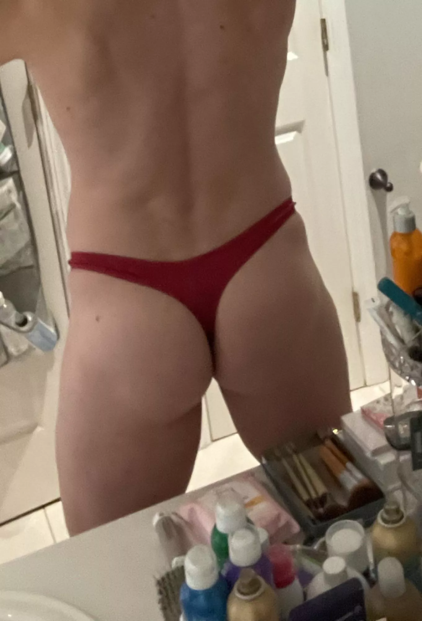 Satin thong booty