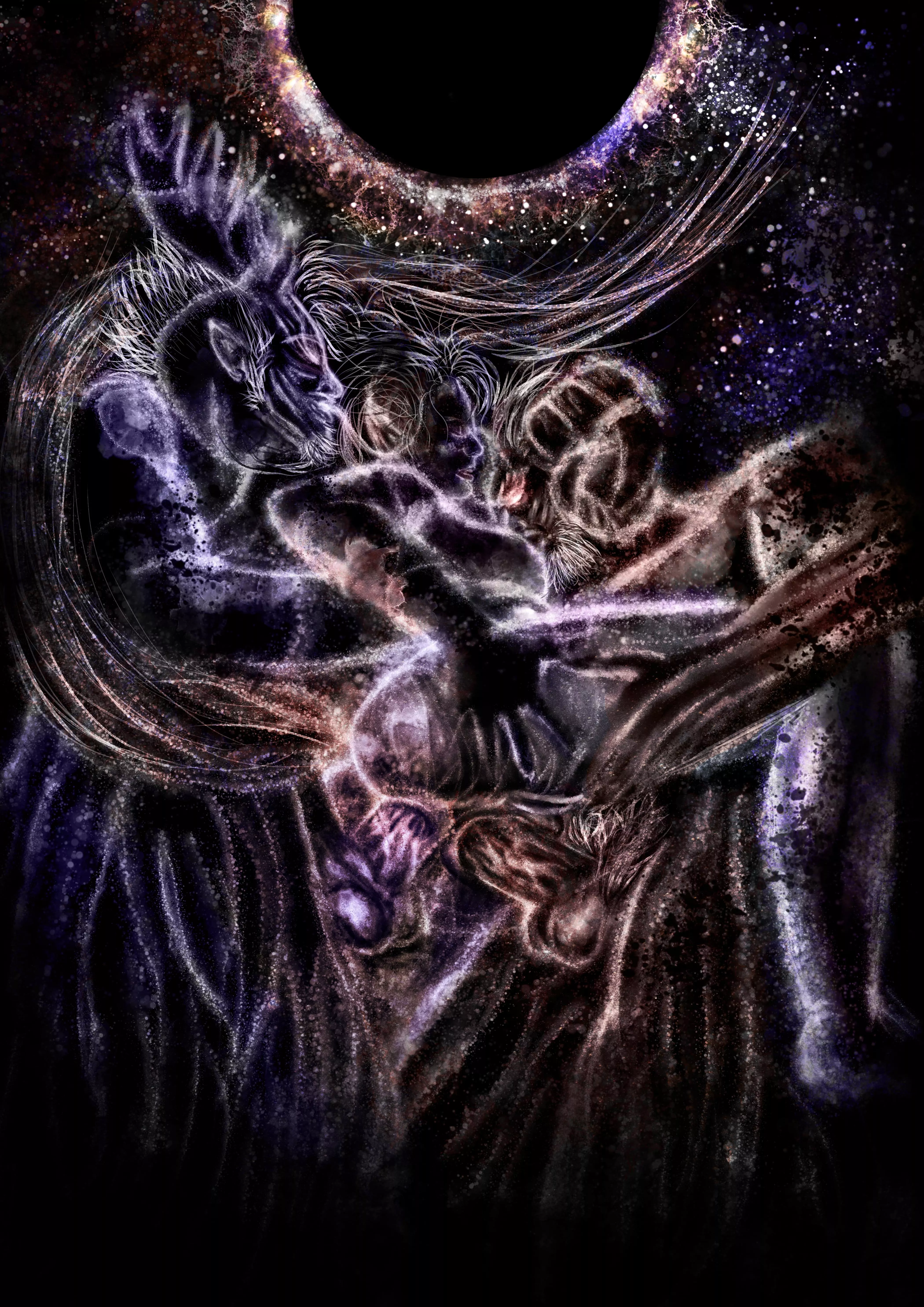 Satyr chasing Huldra (Modorok) [Original]