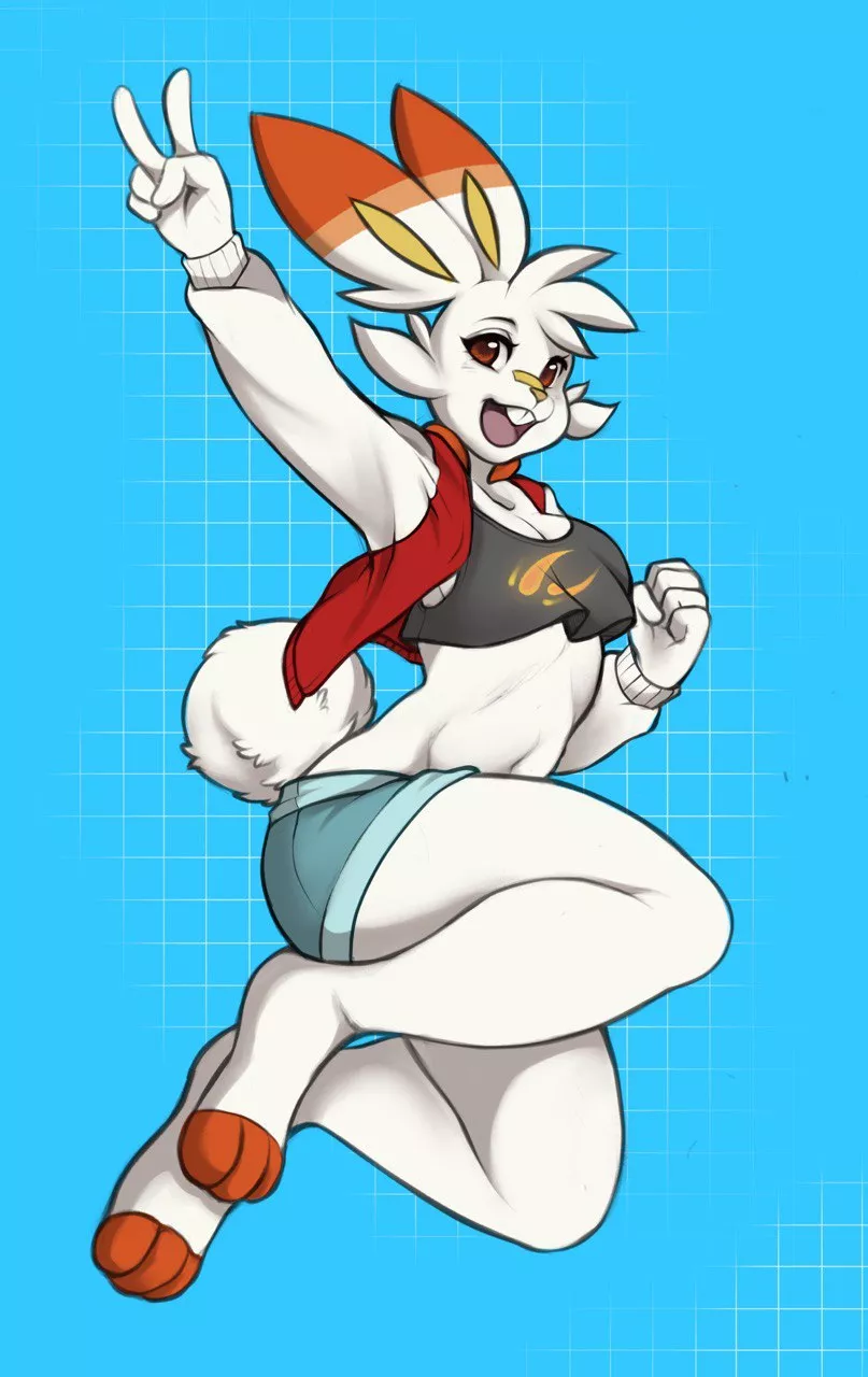 Scorbunny! (Art by myself @morning_mocha on twitter)