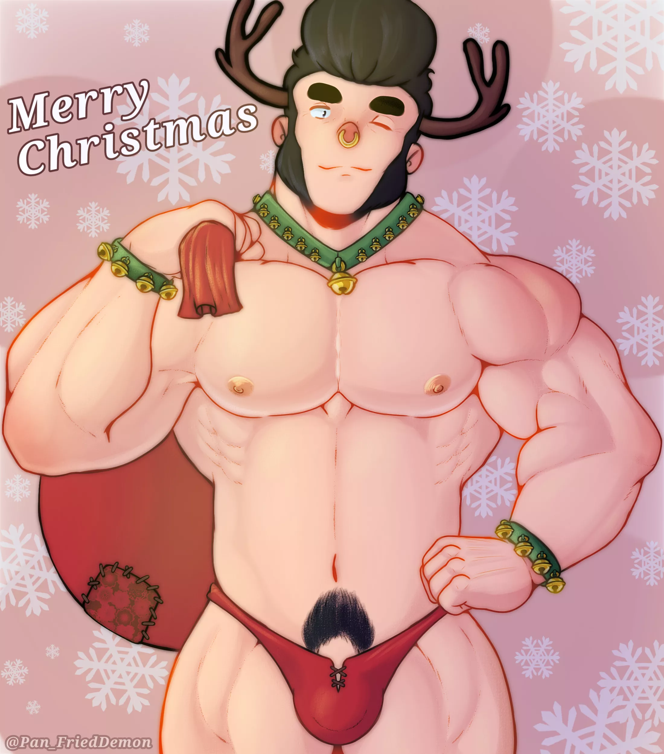 Second Christmas drawing! This time is Bull from BrawlStars:3?