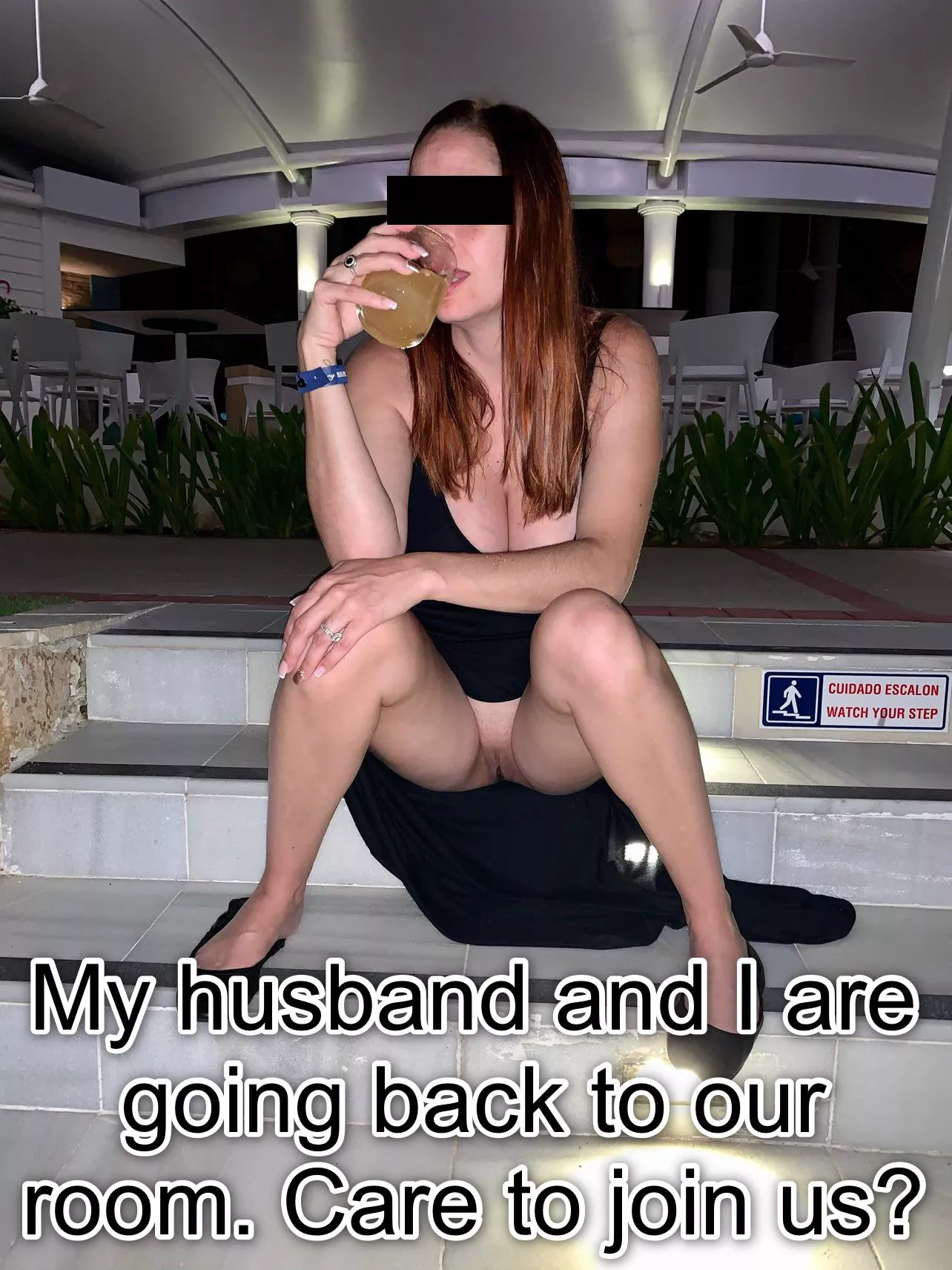 Second week of our honeymoon. My wife and I have decided that we want to fulfill her MMF fantasy. This is the dress she is wearing. Do you think we were able to pick up?