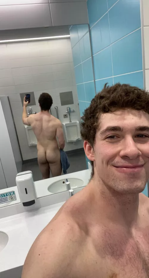 Seeing people look at me while I walk around the locker room proud and nude