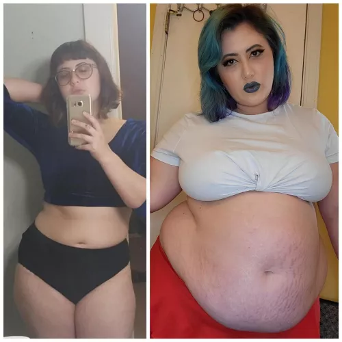 Seems all my snacking has caught up with me 👀🐽