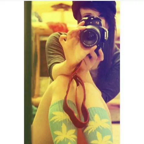 Selfies in front of the mirror