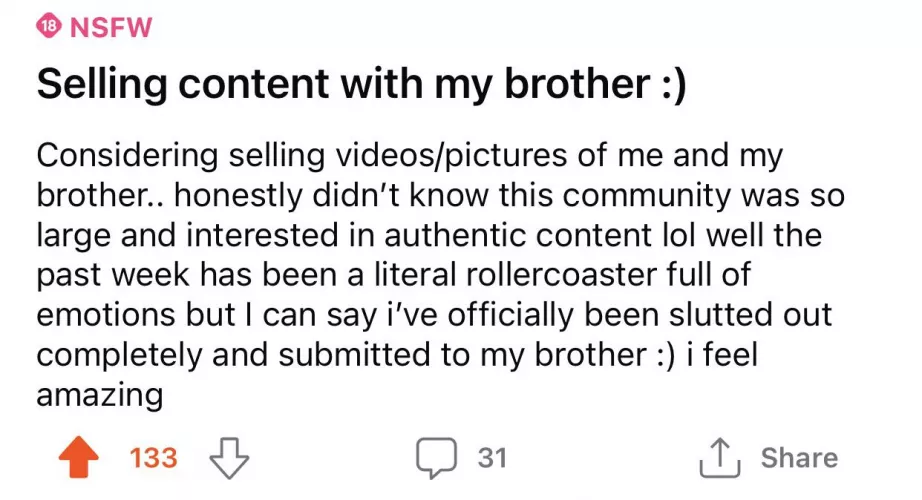 Selling content with my brother :) Selling content with my brother :)