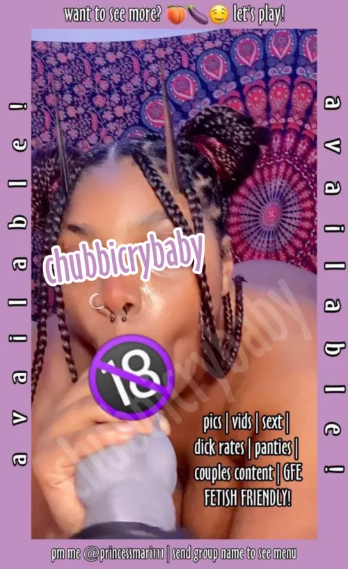 [selling] cum play with this chubby babe, bigger is better😋 | 💦NO CAM ![GFE] [sext] [rate] custom/premade [pic] [vid] panties [fet]ish friendly💦, i do show face ✨kik me @princessmari111