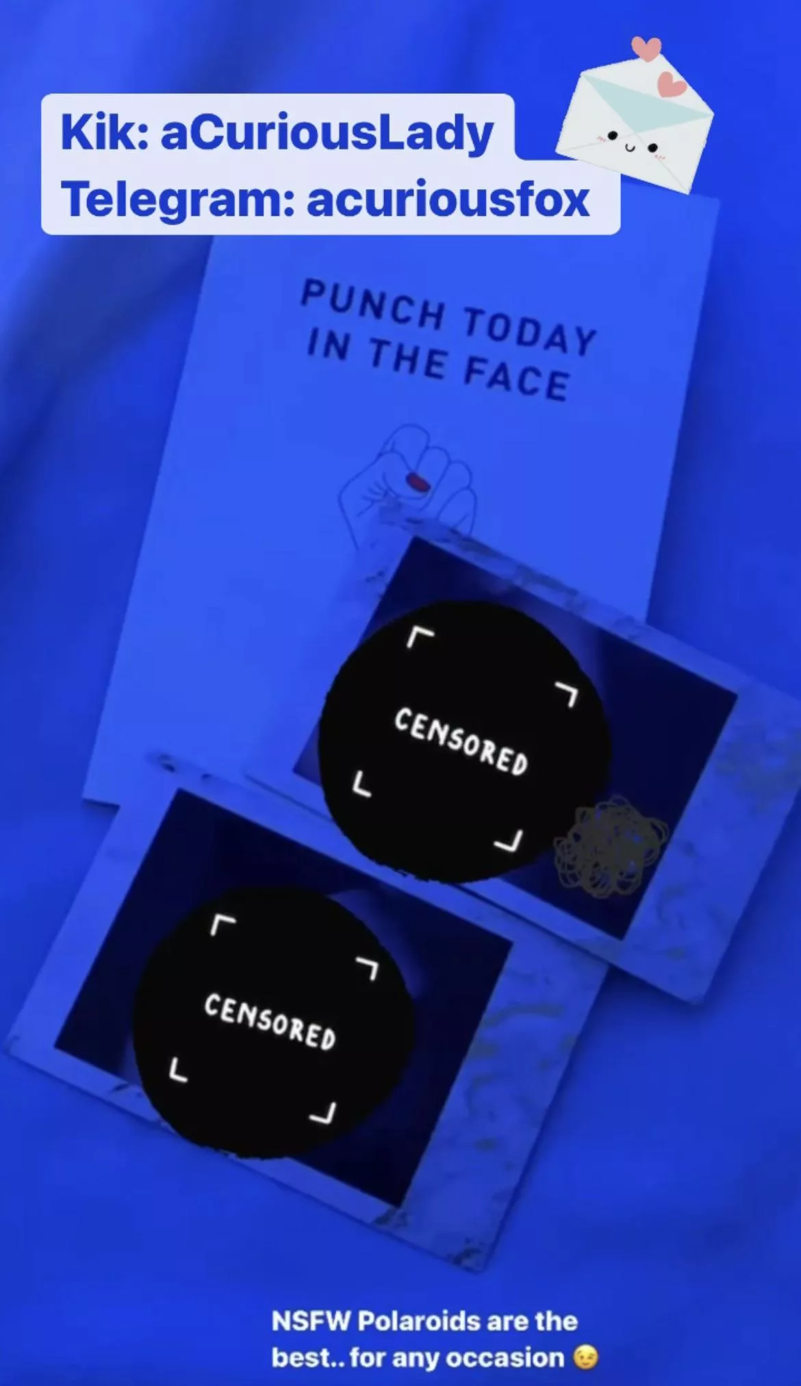 [selling] NSFW Polaroids 🔥 • goal is to send to every state in USA 😏• Ginger Goddess here ❤️‍🔥! Kik: aCuriousLady 💦 Telegram: acuriousfox 💦