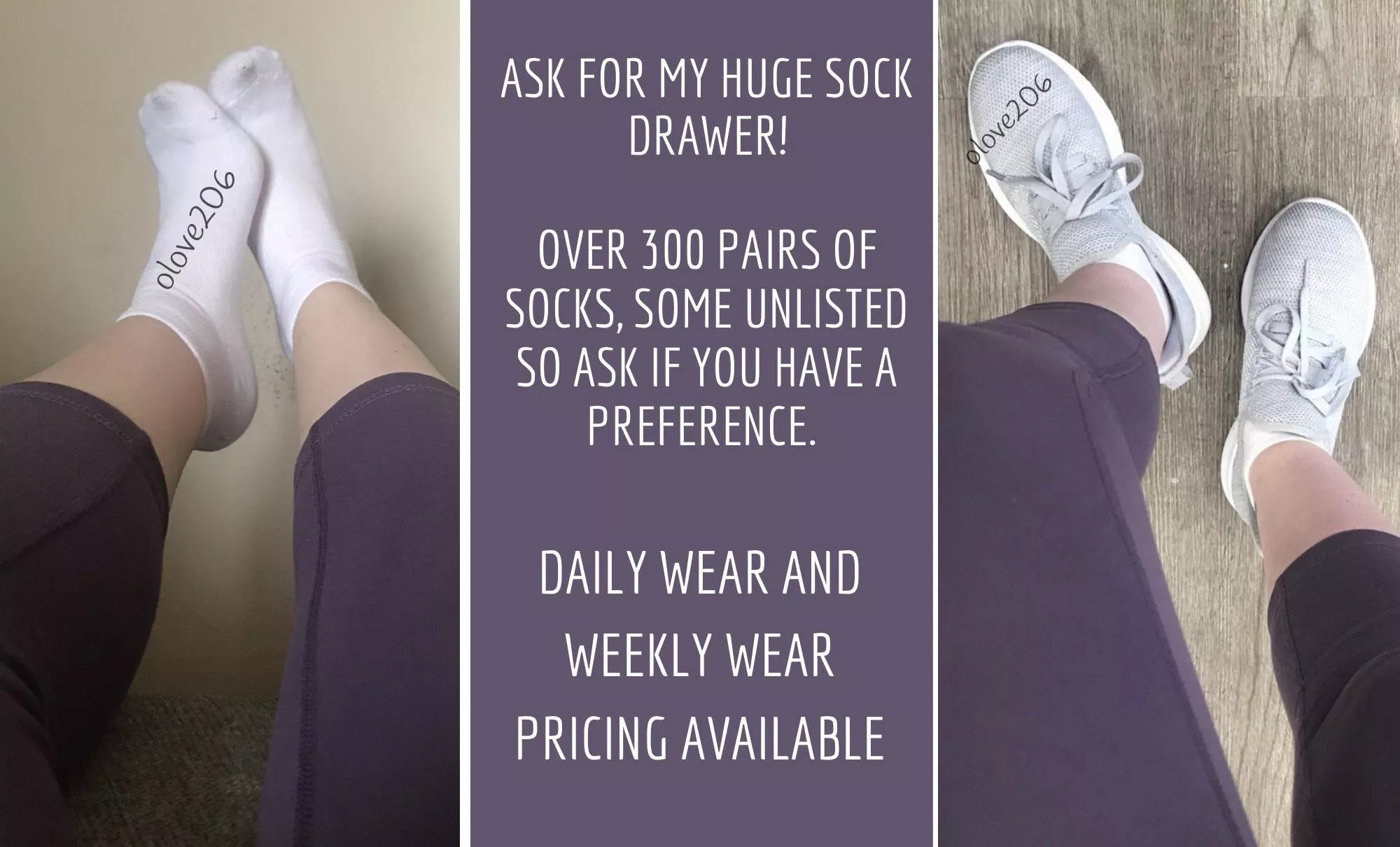 **[Selling] SOCKS!** 🤍 Extras available, Special pricing available • DM or kik @LivL206 for info 🤍