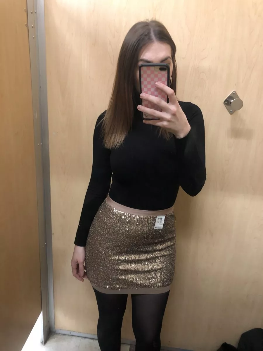 Sequin skirt and tights