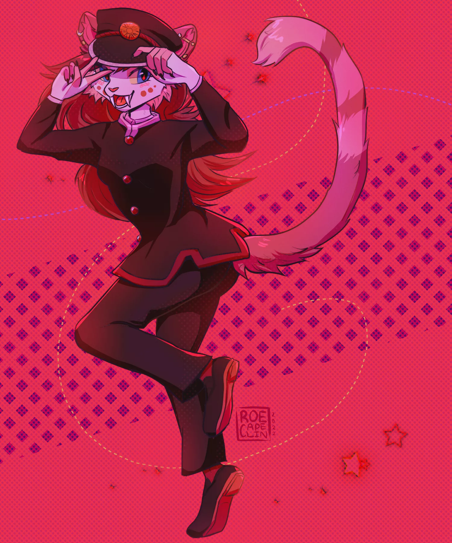 Serval in Hanako's Outfit [art by me]