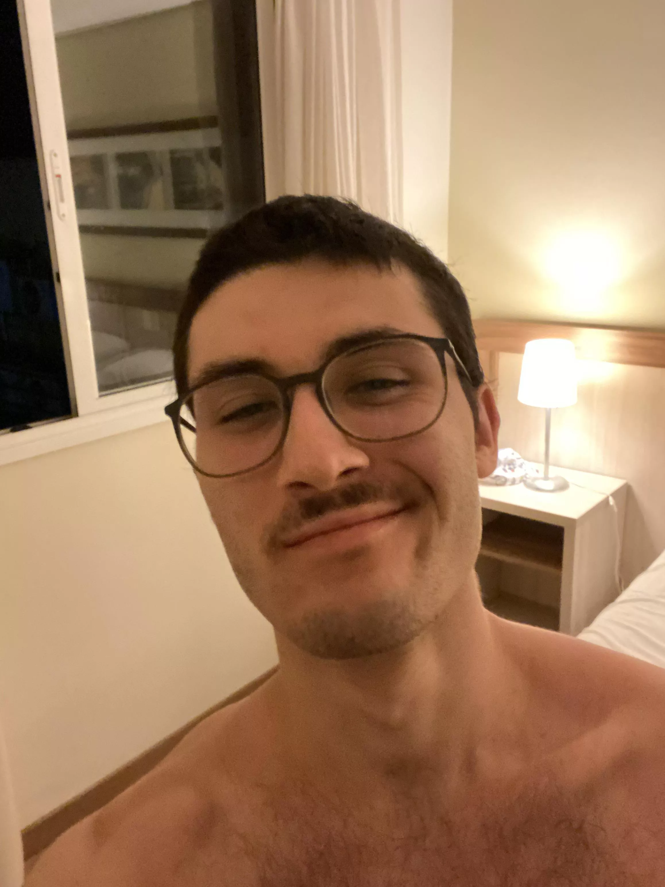 Serving devil smirk with my baby mustache ;)