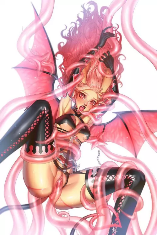 Sexy bat winged babe getting used Sexy bat winged babe getting used
